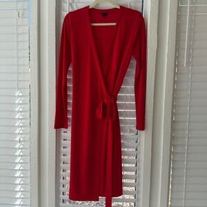 Ann Taylor Red Wrap Dress